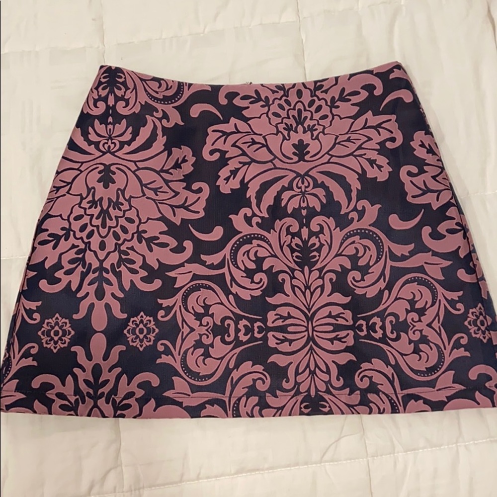Patterned Mini Skirt